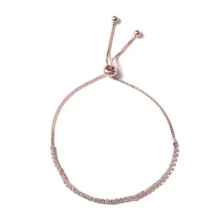 Simple Retractable Diamond Claw Chain Adjustable Bracelet