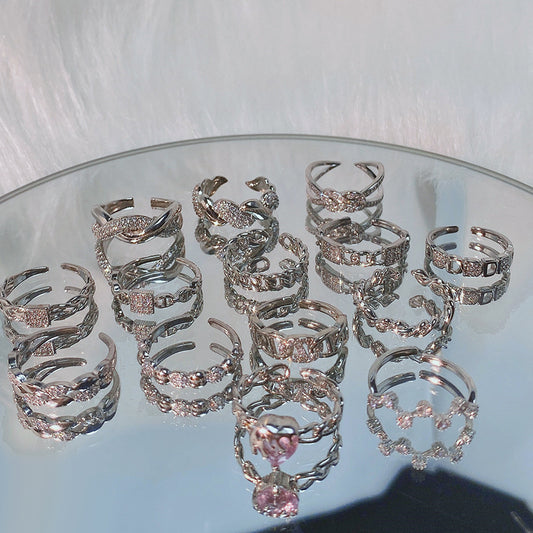 Twist Temperament Open Cold Style Personality Versatile Opening Rings