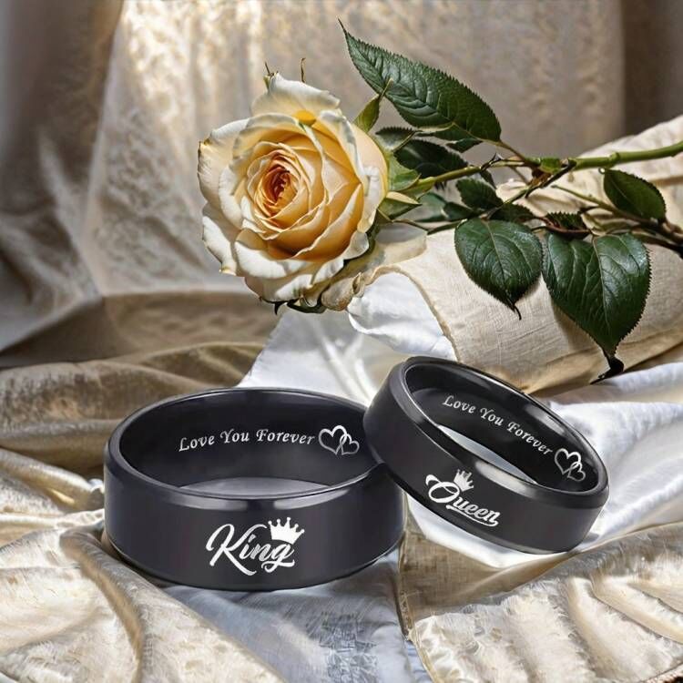 Valentine's Day Gift Stainless Steel Couple Rings