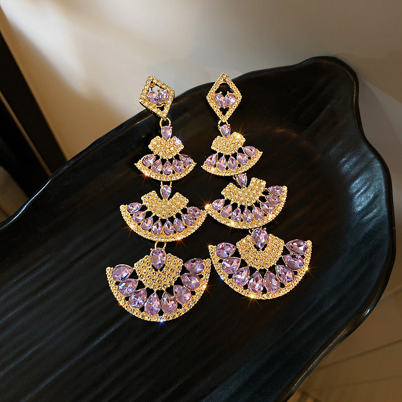 Zircon Butterfly Water Drop Ear Female Rings