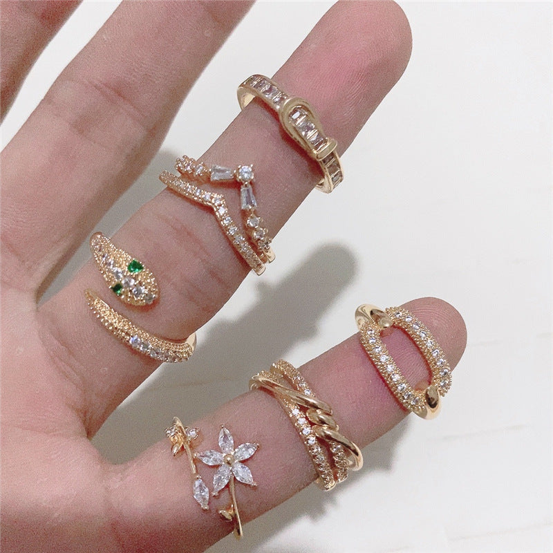 Women's Fashionable Exquisite Light Luxury Open Mouth Ring