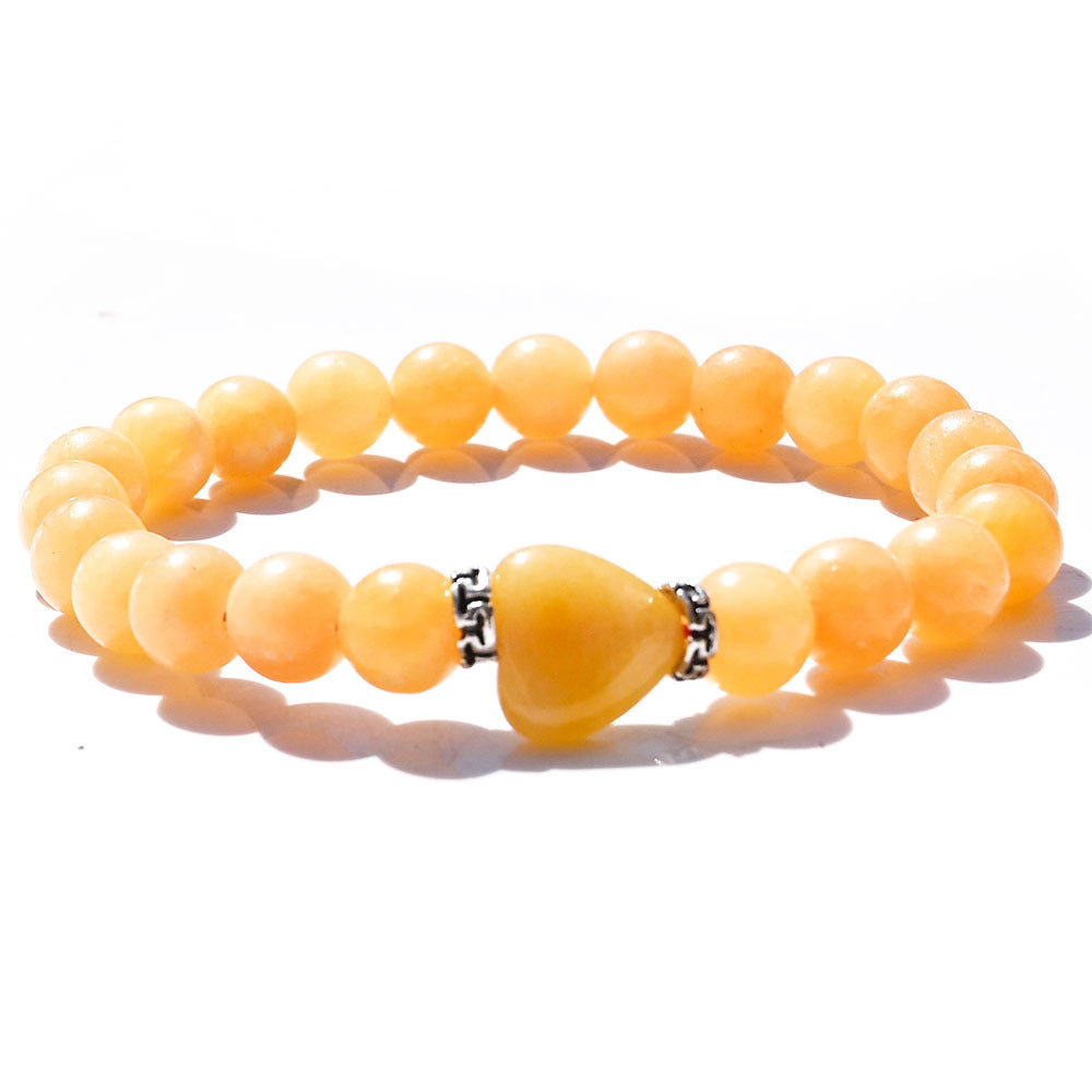 Agate Amethyst Yard Love Heart Tigereye Head Bracelets