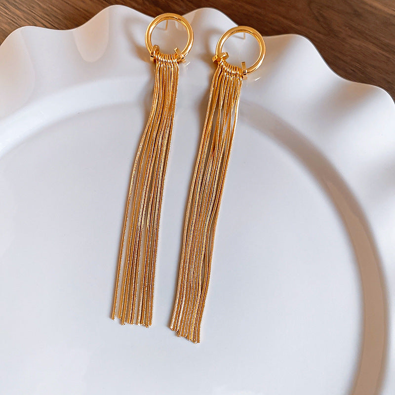 Cheese Pleated Fashionable Casual Style Ear Hook Earrings