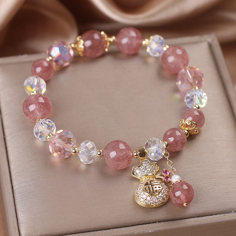 Women's Quartz Light Luxury Design Diamond Money Bracelets