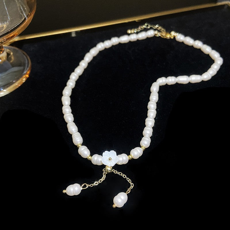 Pearl Short Design Rhinestone Collar Temperament Necklaces