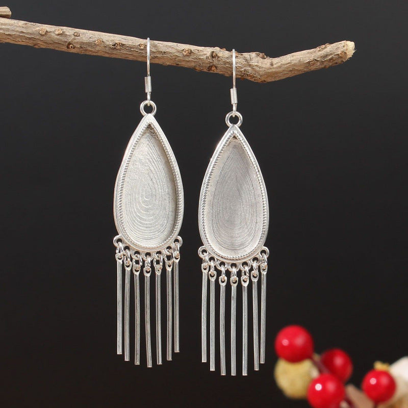 Ethnic Minority Style Handmade Miao Sier Earrings
