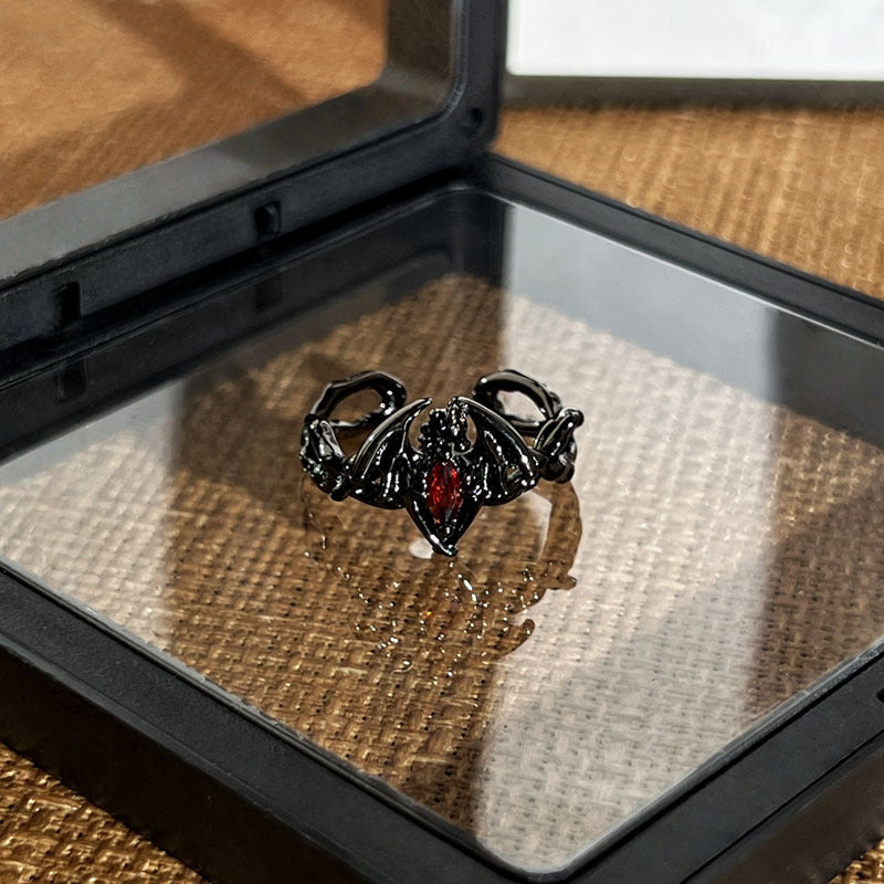 Lost Lava Dark Bat Demon Wing Open Asexuality Wind Sweet Ring