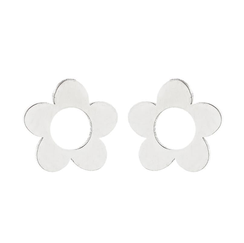 Lotus Ear Bone Hollow Origami Stainless Stud Earrings