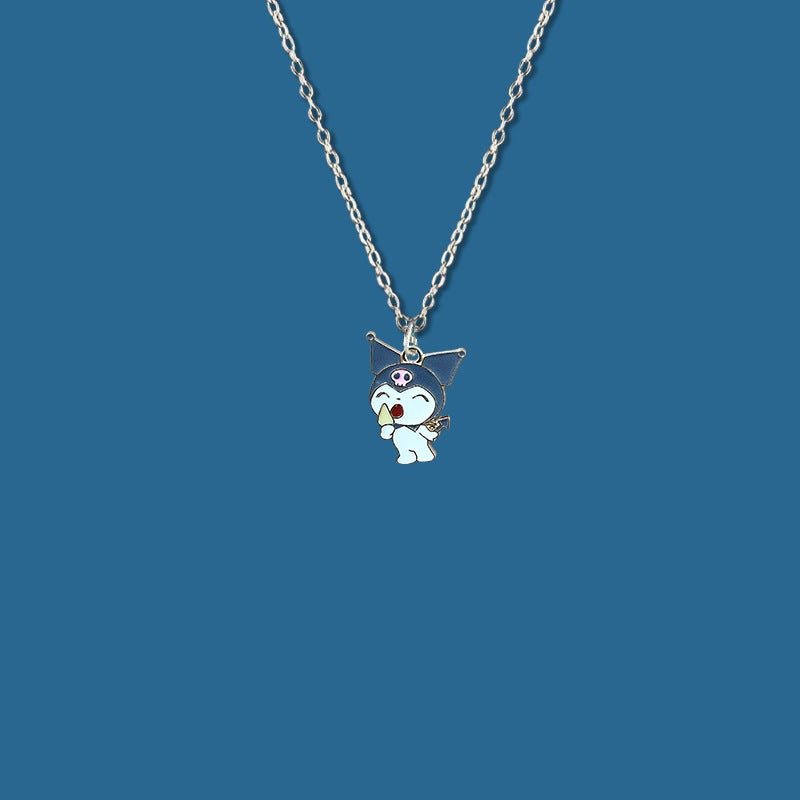 Summer Girlfriends Messenger Sisters Pair Clow Necklaces