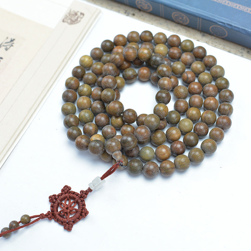 Natural Argentina Green Sandalwood Buddha Beads Ethnic Retro Couple Bracelet