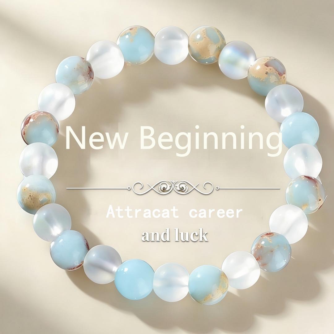 Tigereye Natural Stone Beaded Crystal Unisex Bracelet