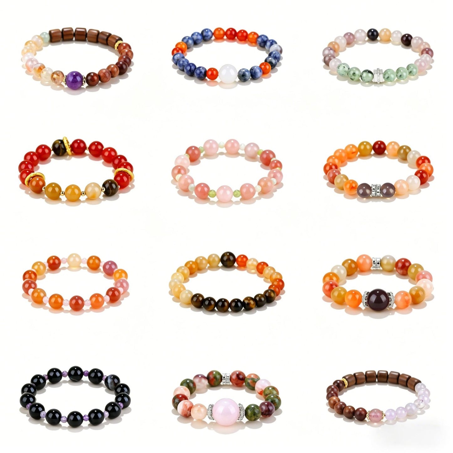 Women's & Men's Beaded For To Relieve Anxiety Natural Crystal Lucky Bracelet