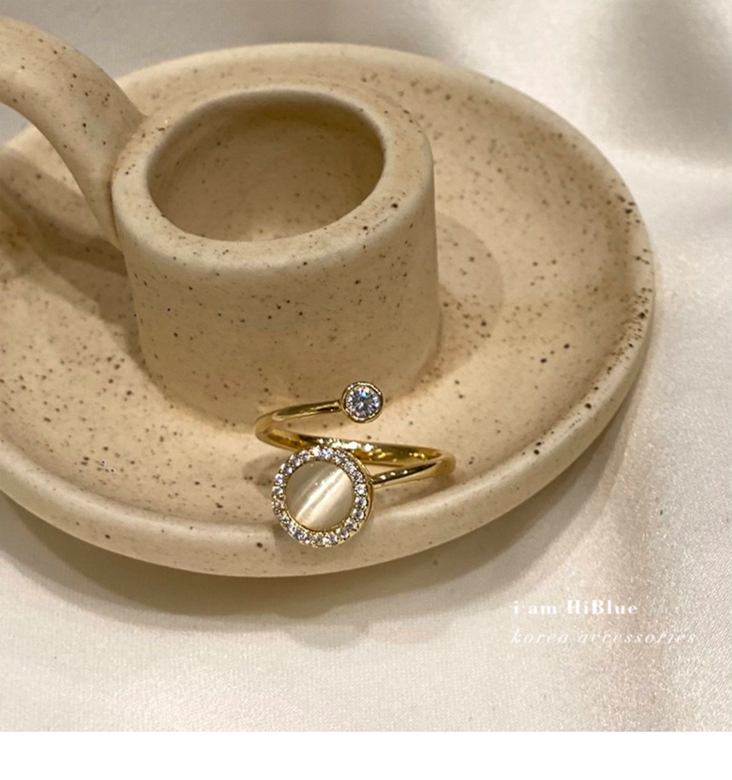 Clavicle Chain Micro Inlaid Zircon Round Rings