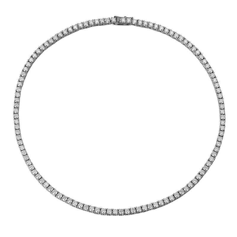 Gang Drill Sterling Sier Simple Group Necklaces