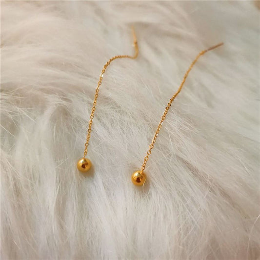 Women's Korean Style Titanium Steel Simple No Color Earrings