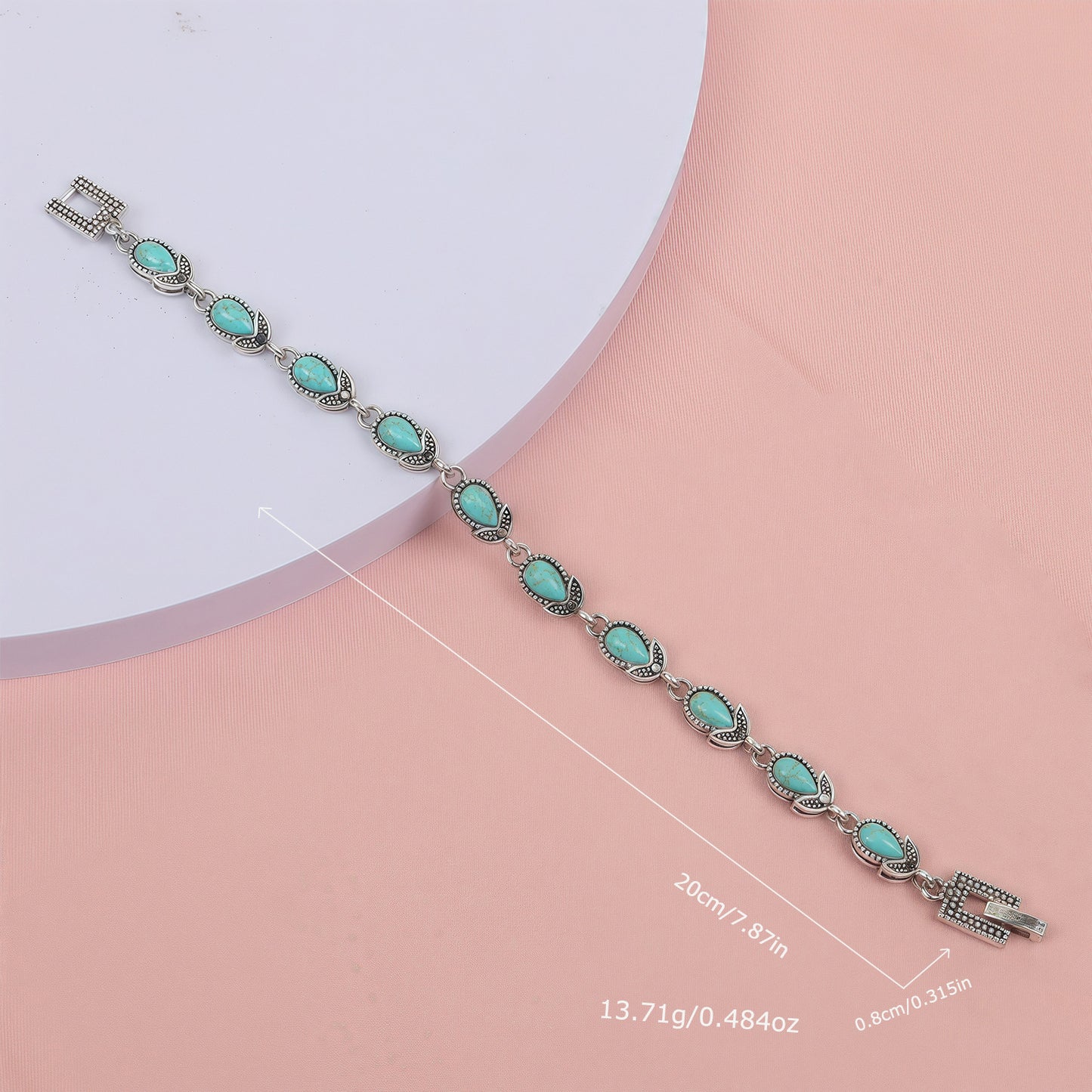 Women's Personality Retro Ethnic Style Inlaid Turquoise Bracelet