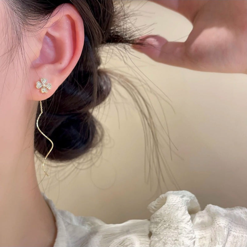 Summer Fresh Flowers Niche Temperament Girlish Earrings