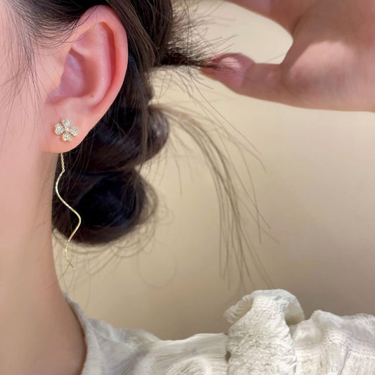 Summer Fresh Flowers Niche Temperament Girlish Earrings