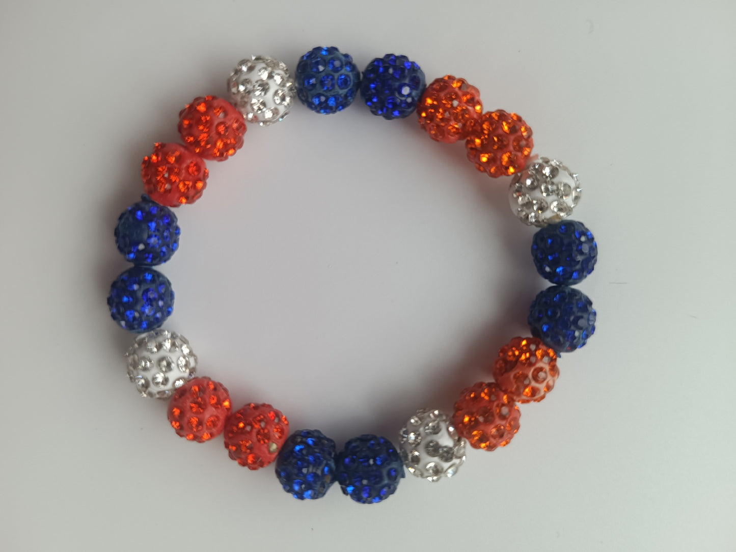 Polymer Clay Rhinestone Ball Filament Hip Bracelet