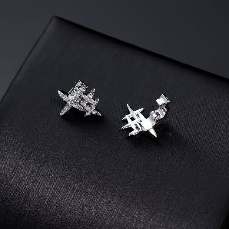 Metal Star Zircon Headset Button Wireless Clip Ear Buckle