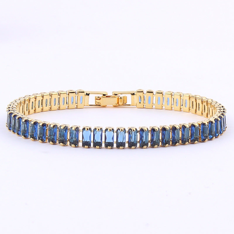 Women's Colorful Solid Color Zircon Full Diamond Bracelet