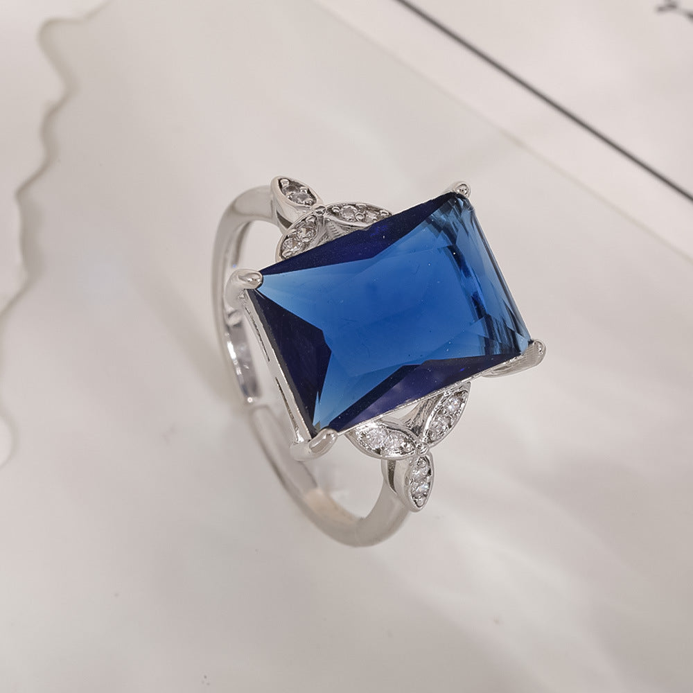 Women's Open-end Zircon Fashionable Classy Simple Cold Feeling Goddess Rings