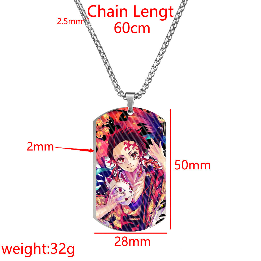 No Stainless Steel Color Printing Army Pendants