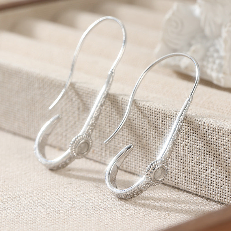 Morning Moon Copper Fashion Simple Zircon Earrings