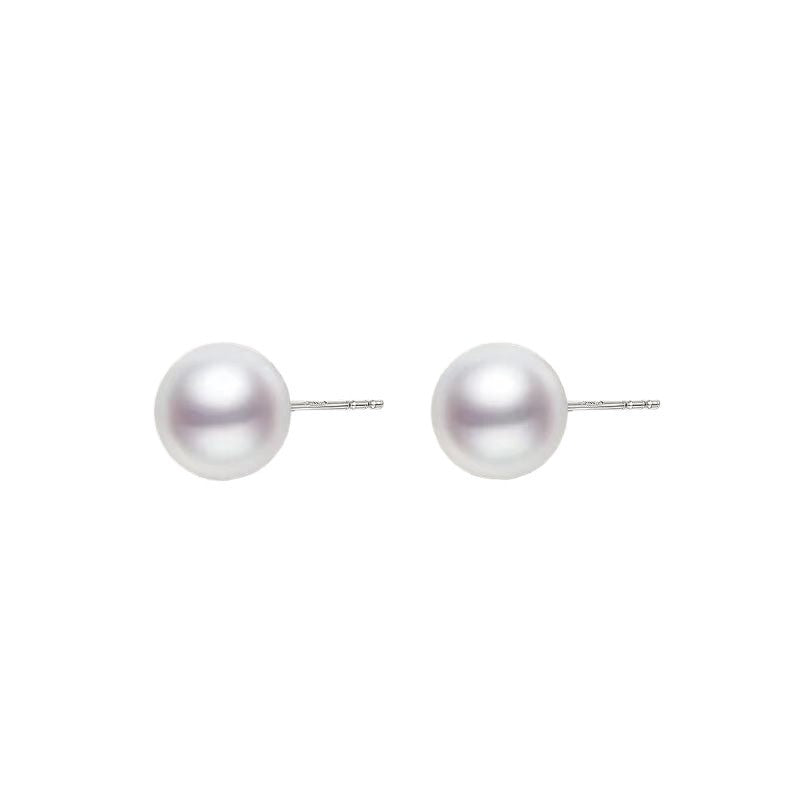 Women's Sier Fashion Minority Simple High-grade Pearl Stud Earrings