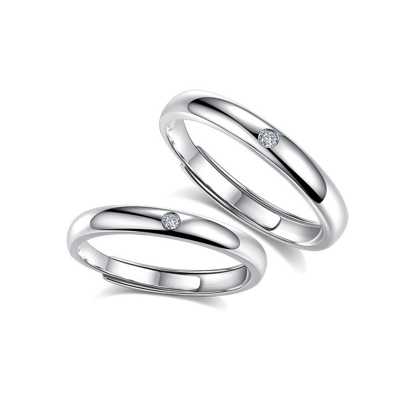 Couple Female Male Pair Simple Versatile Ring