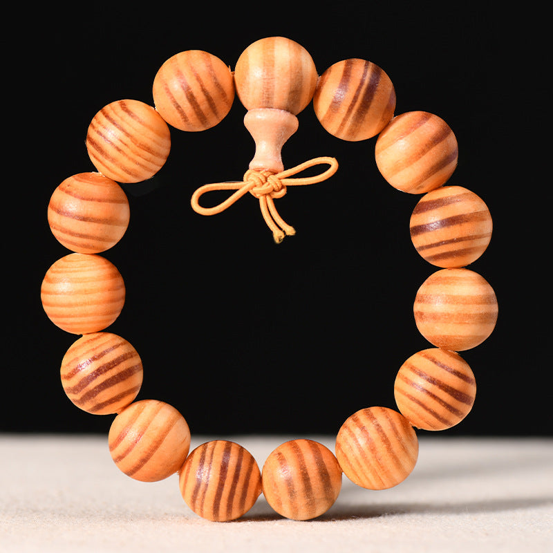 Raja Opaque Pine Cypress Buddha Beads Couple Wooden Bracelet