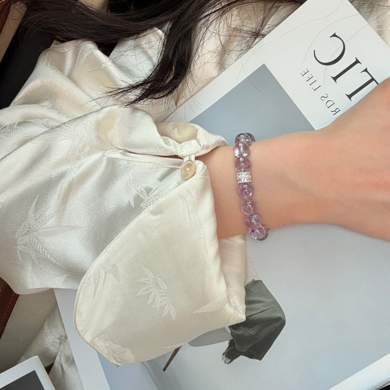 Women's Grape Sparkling Water Natural Purple Asse Crystal Simple Bracelets