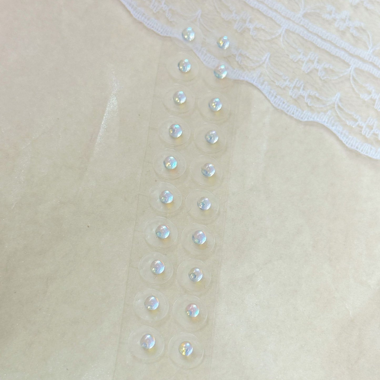 Fashion Auricular Point Sticker Crystal Ear Patch Bead Massage Stress Earrings