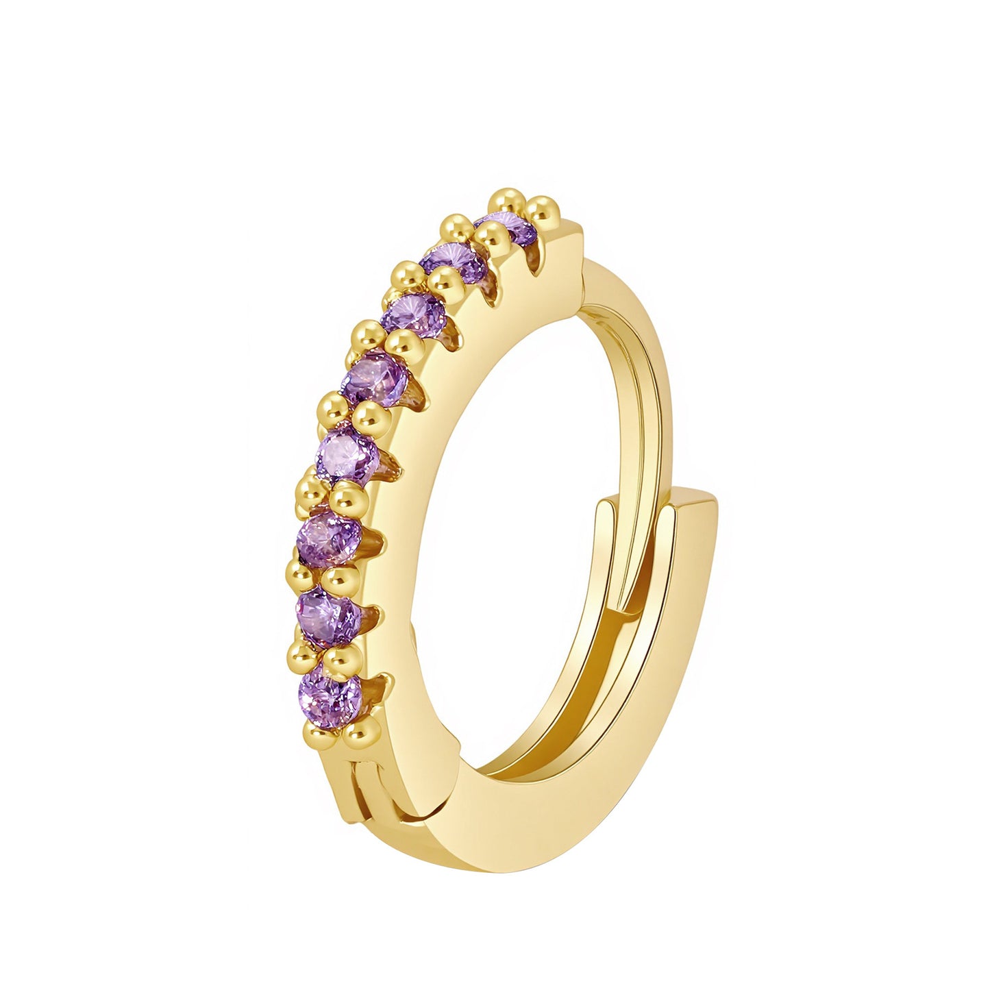 Women's Gang Drill Color Zircon Fashion Minimalism Copper Plating Earrings