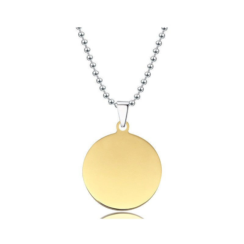 Laser Color Printing Material Holiday Gift Lettering Stainless Necklace