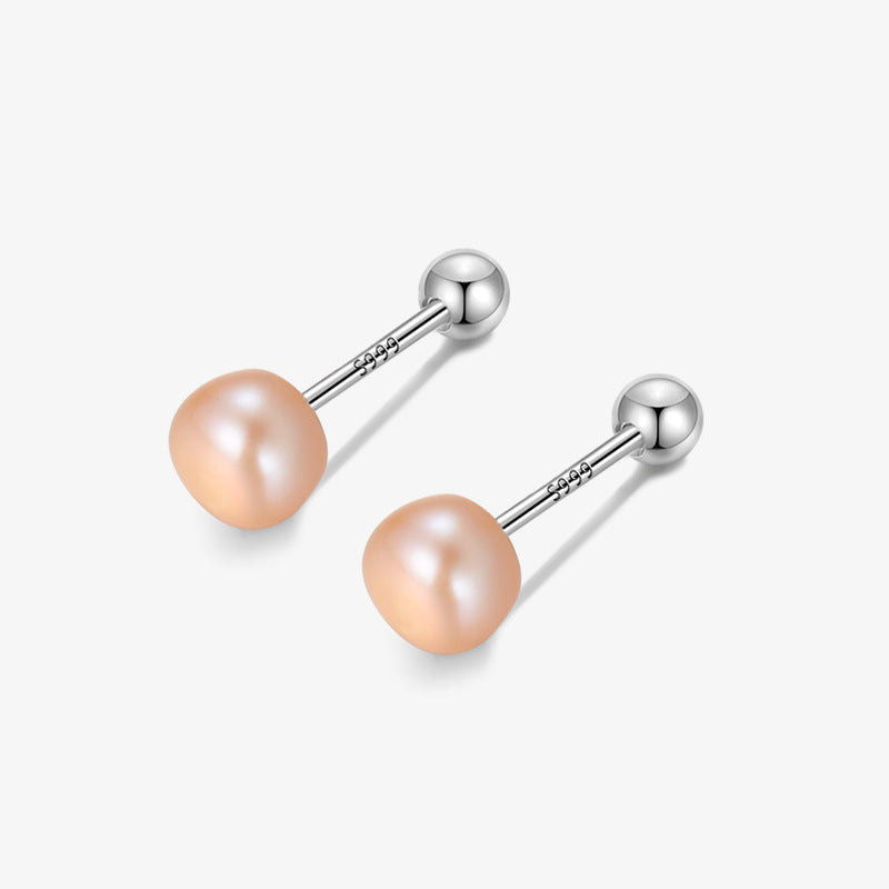 Women's Bao Sterling Sier Natural Freshwater Pearl Ear Simple Niche Earrings
