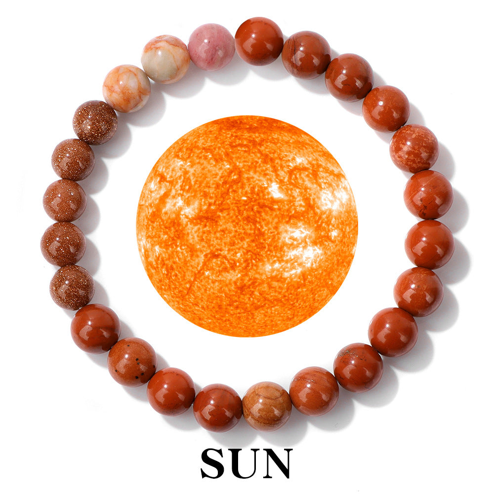 Women's & Men's Planets Of The Solar System Natural Stone Bracelets