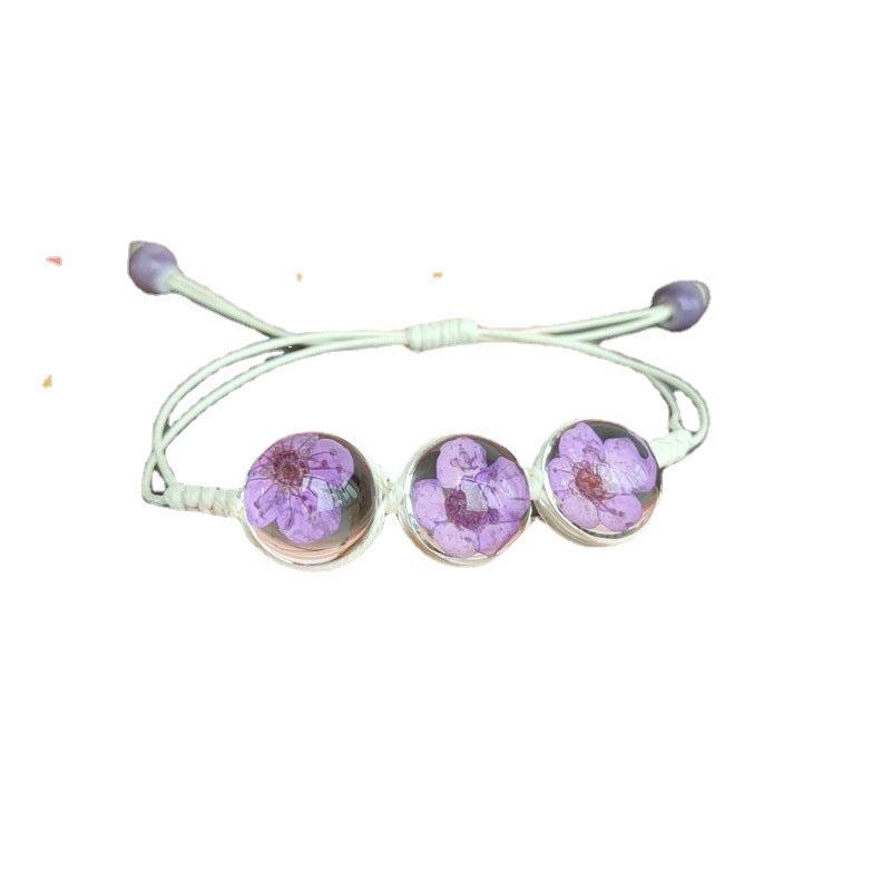Micro Glass Bead Cherry Blossom Female Girlfriend Gifts Hand-woven Bracelets