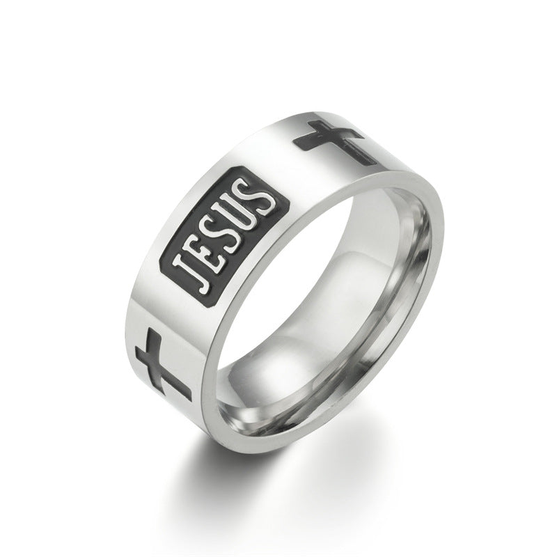 Men's Advanced Sense Retro Titanium Steel Ornament Rings