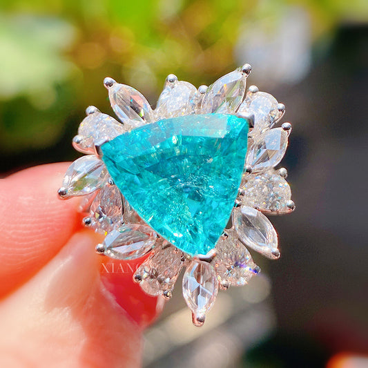 Women's Live Broadcast With Cotton Imitation Natural Style Temperament Open Ring