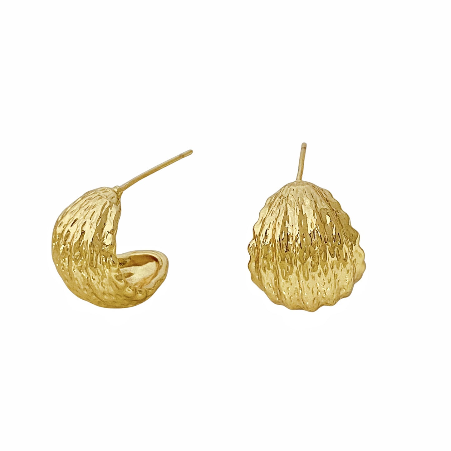 Women's Cold Wind Pleated Texture Niche Shaped High-grade Stud Earrings