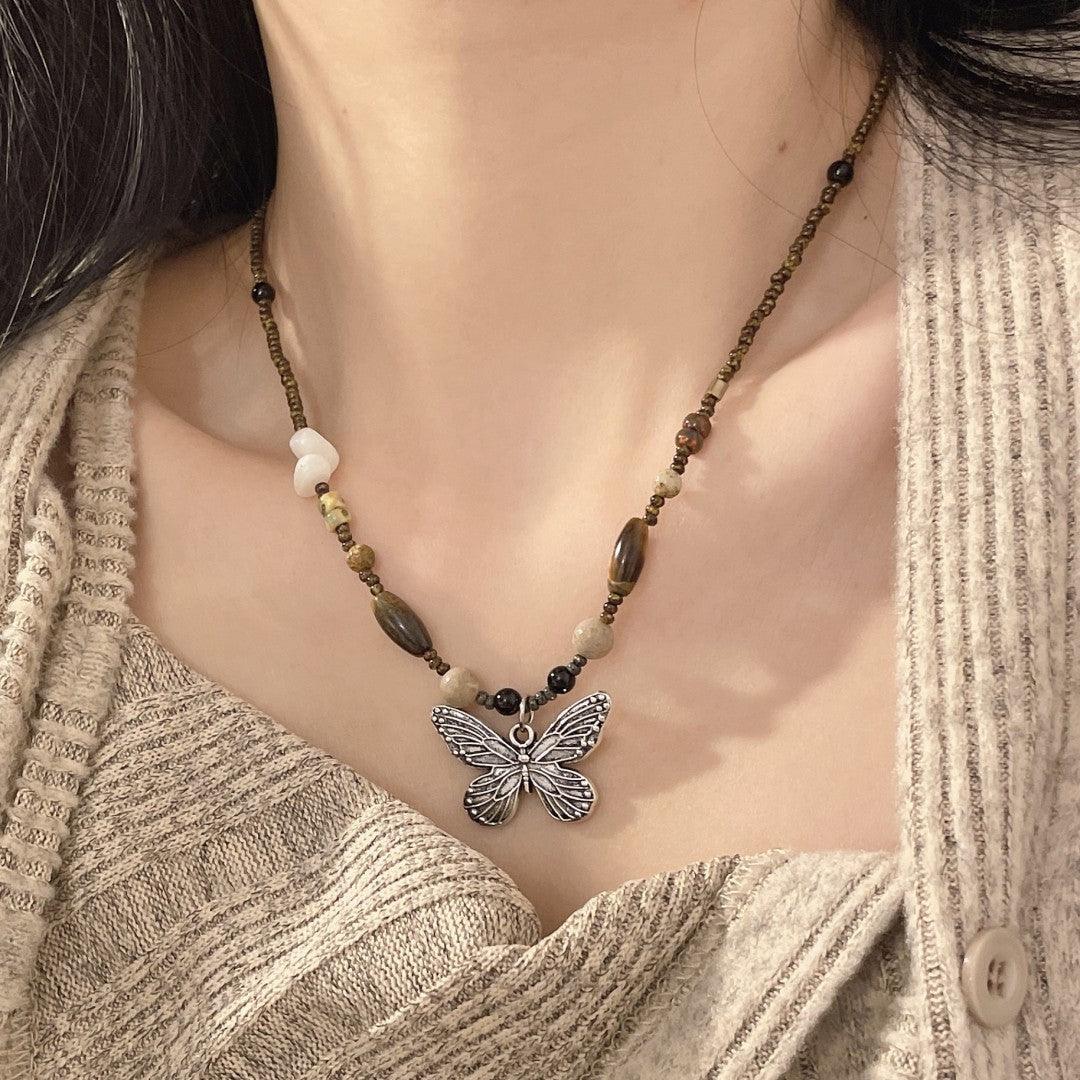 Women's Vintage Ethnic Style Tassel Flower Basket For Niche Design National Necklace