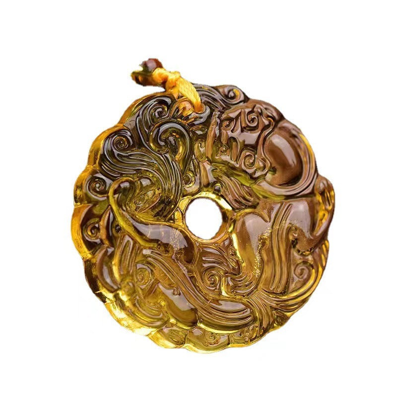 Jade Safety Buckle Ethnic Style Good Luck Comes Pendants