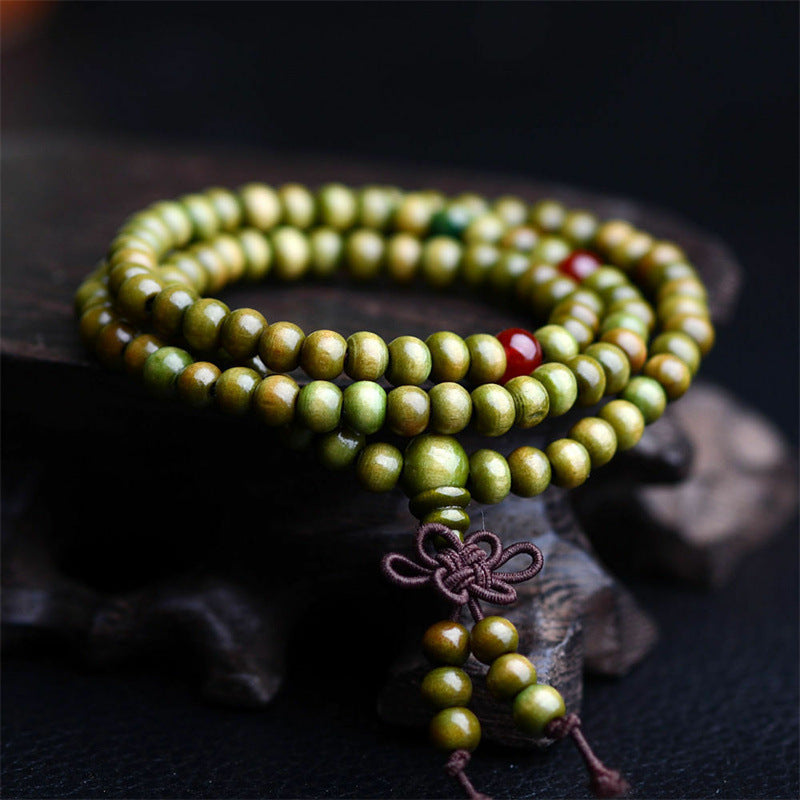 Pterocarpus Nanmu Wooden Prayer Beads Meditation Bracelets