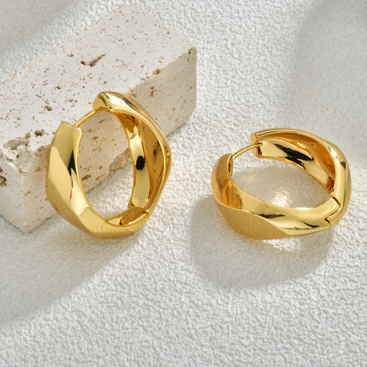 Irregular Geometric U-shaped Clip Simple Cold Style High-grade Rings