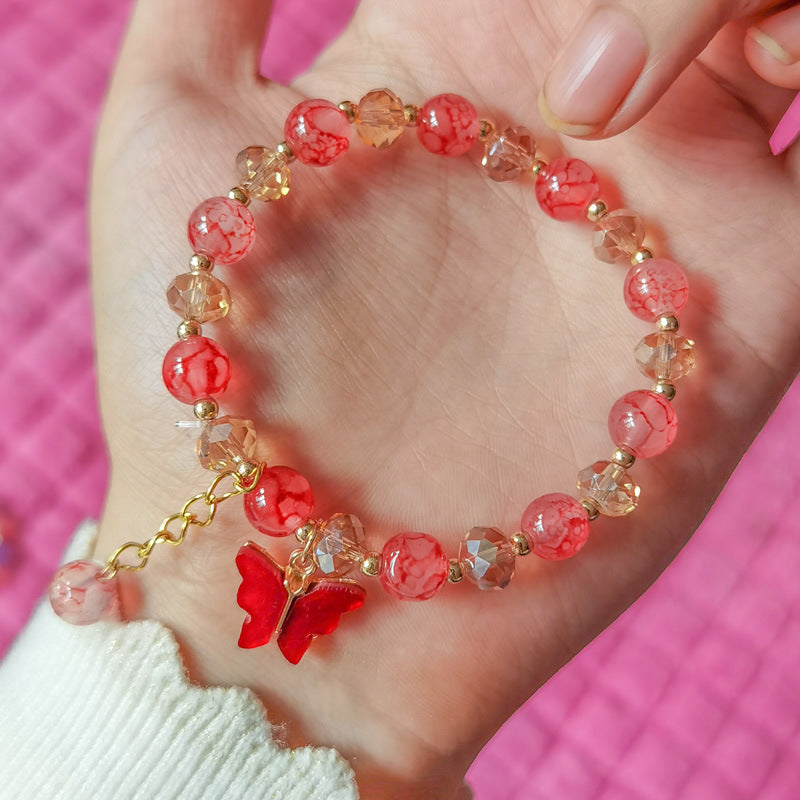 Imitation Jade Crystal Butterfly Female Stall Online Bracelets