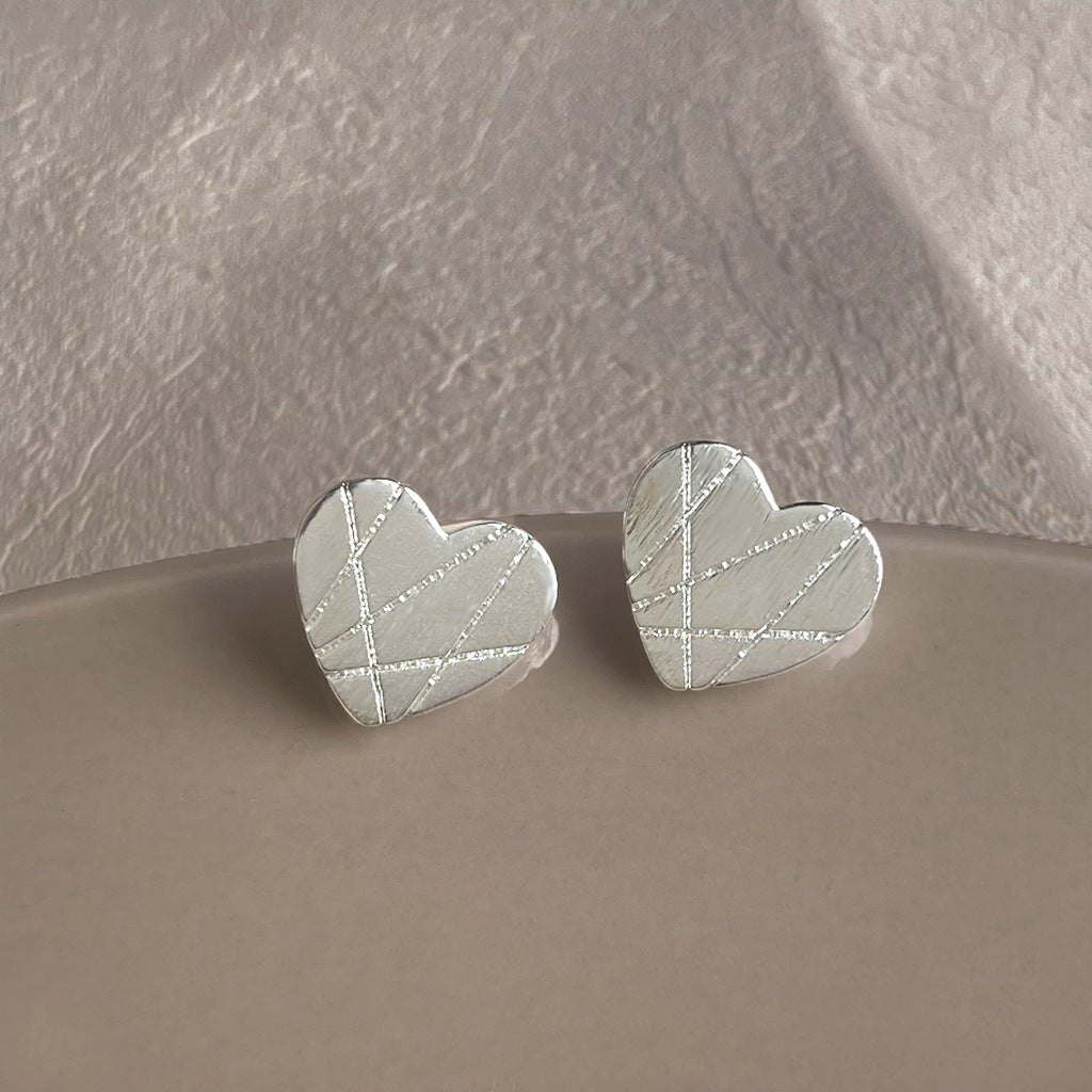 Matte Texture Geometric Female Niche Fashion Earrings