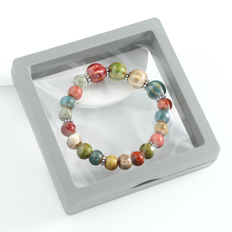 Ethnic Style Ceramic Beaded Artistic Ancient Bracelet