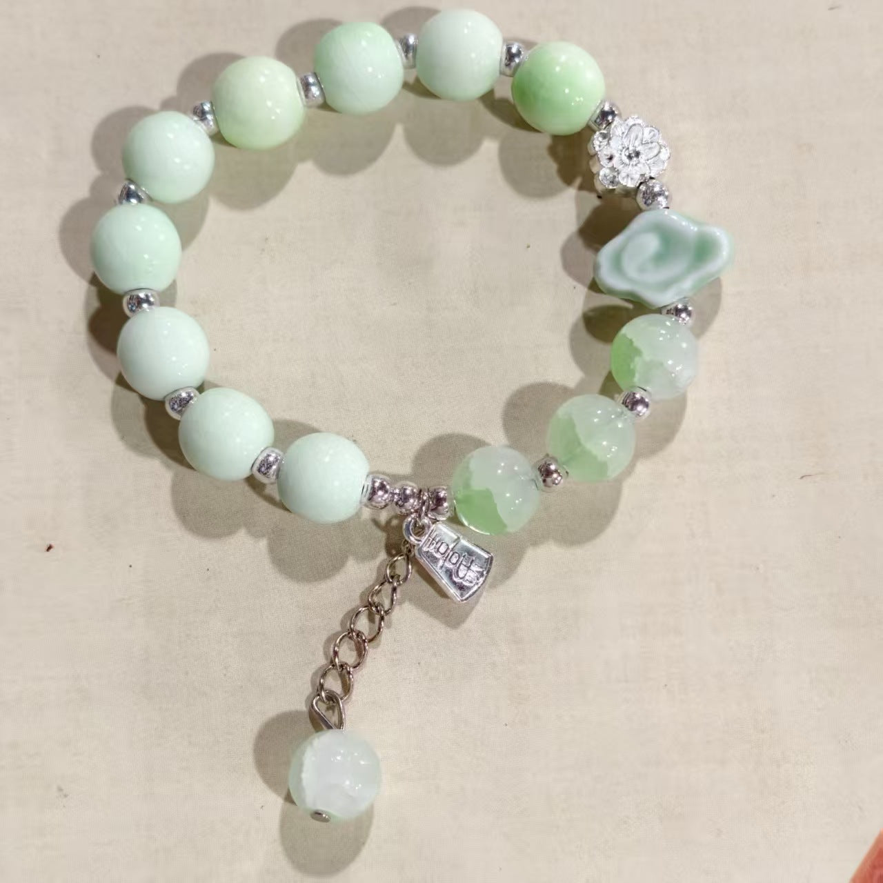 Artistic Handmade Ceramic Single Circle Ethnic Bracelet
