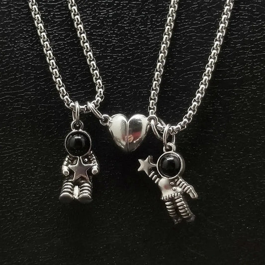 Women's & Men's Magnet Astronaut One Pair Niche Valentine's Necklaces